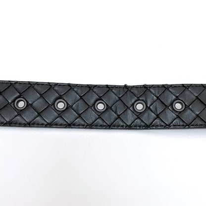 Bottega Veneta Belt Black Intrecciato Excellent Condition 84cm (33.07in) 34mm