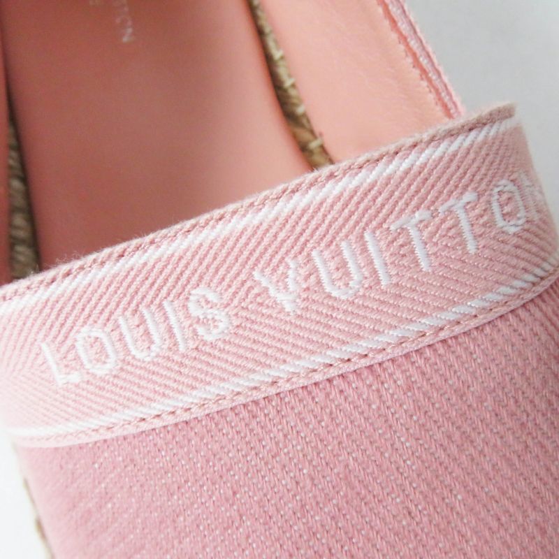 Louis Vuitton Croisseur Line Espadrille Flat Shoes/slip-ons Pink 35.5 Made In