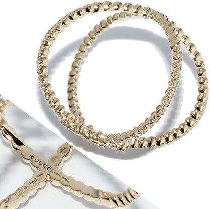 Gucci Ring 18K Yellow Gold Diamond 88P GG Running Ring