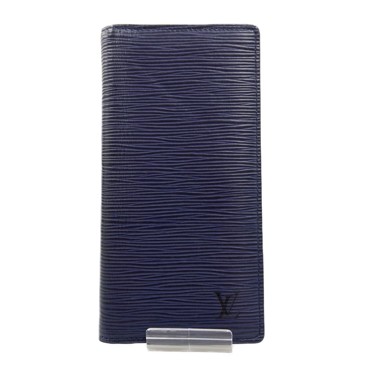 Louis Vuitton Epi Portefeuille Brother Bifold Long Wallet M81371 Navy