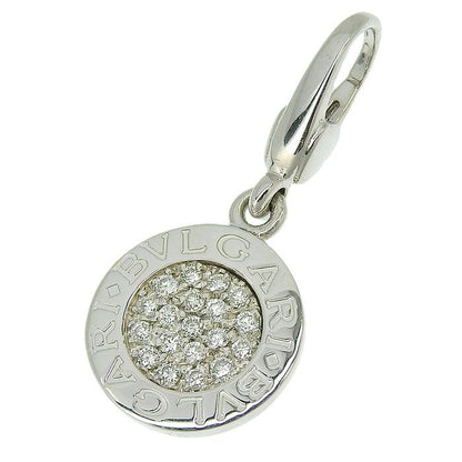 Bvlgari Diamond Pendant Top 18K White Gold 750 White Gold Diamond Charm