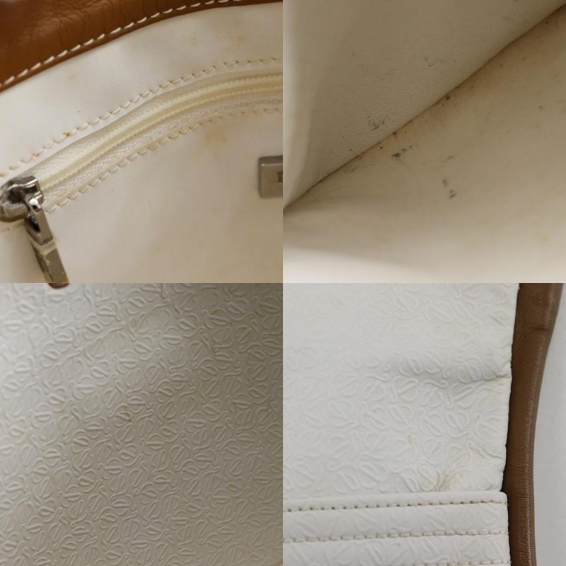 Loewe Anagram Pvc×leather White Unisex Shoulder Bag