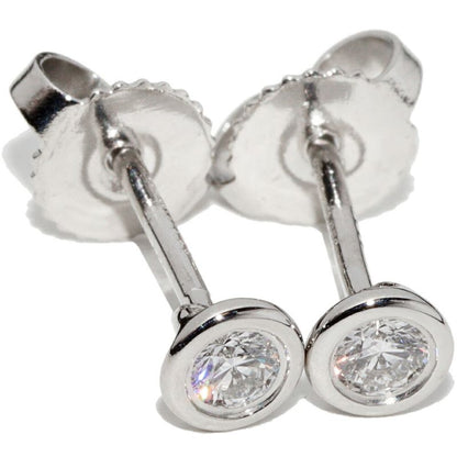 Tiffany & Co Earrings Pt950 Diamond 2P (016ct) Elsa Peretti By-the-yard Earrings