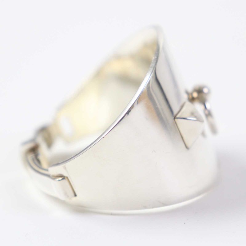 Hermes 16th Collierd Chien Lock Bracelet / Bangle Ag925 Silver Made In France