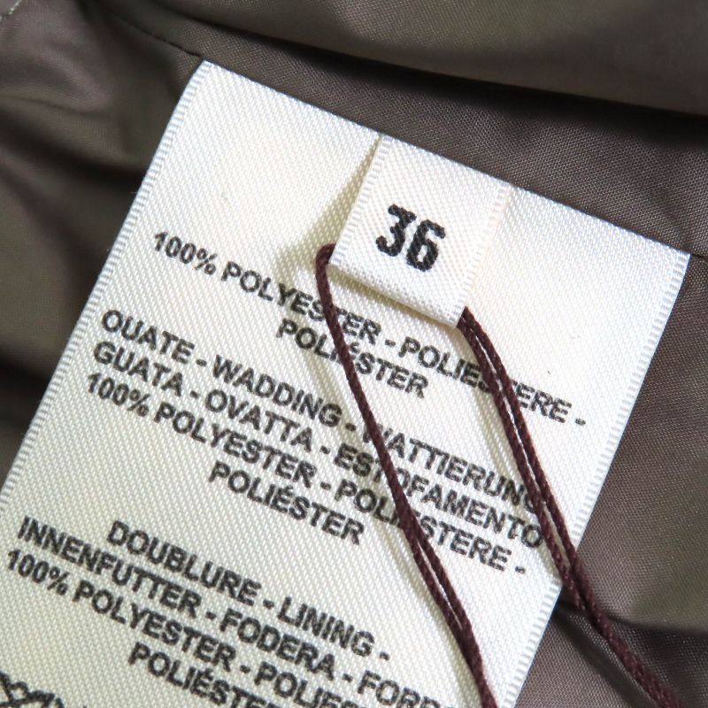 Hermes 24SS 4e0267dr Logo Rubber Patch Zip Up Quilted Vest Brown Orange 36 Made