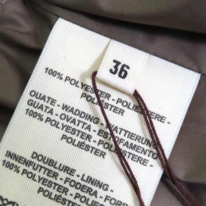 Hermes 24SS 4e0267dr Logo Rubber Patch Zip Up Quilted Vest Brown Orange 36 Made