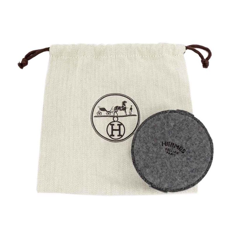 Hermes Sugar Box Gray Felt Accessory Case Interior Miscellaneous Goods