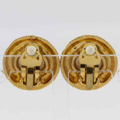 Chanel Vintage Gold Plated And Faux Pearl Ladies 29.5g Earrings