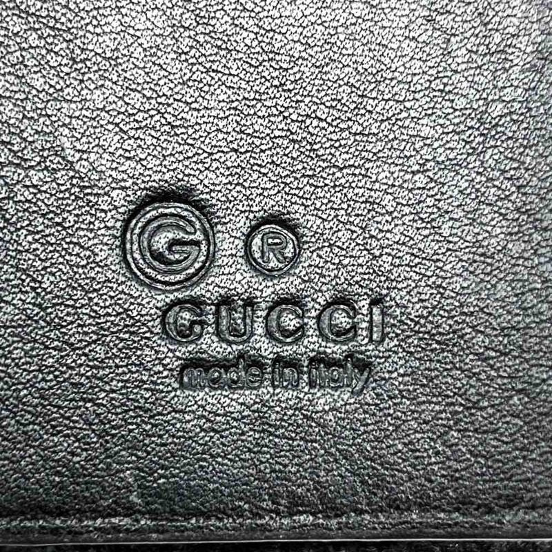 Gucci 150402 Key Case Key Guccissima Leather Black Ladies Men