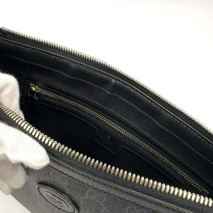 Gucci 2-way Bag Interlocking G GG Supreme Body Bag Canvas Black Shoulder Bag