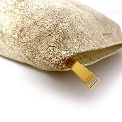 Bottega Veneta Twist Clutch Bag Beige White 607964