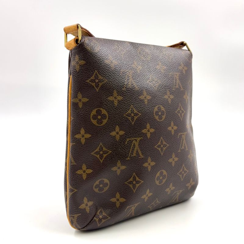 Louis Vuitton Musette Salsa Short Strap Monogram Leather × PVC Brown Shoulder