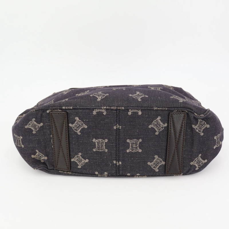 Celine Boogie Bag Black Denim Triomphe Handbag