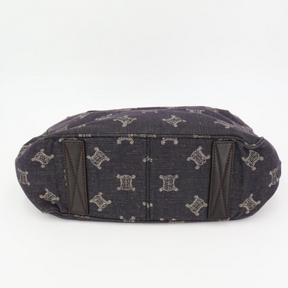 Celine Boogie Bag Black Denim Triomphe Handbag