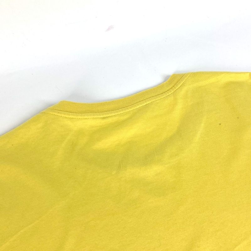 Louis Vuitton Short-sleeved T-shirt Logo LV Circle Cotton Yellow