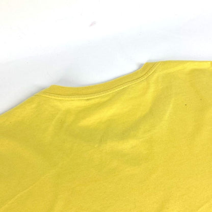 Louis Vuitton Short-sleeved T-shirt Logo LV Circle Cotton Yellow