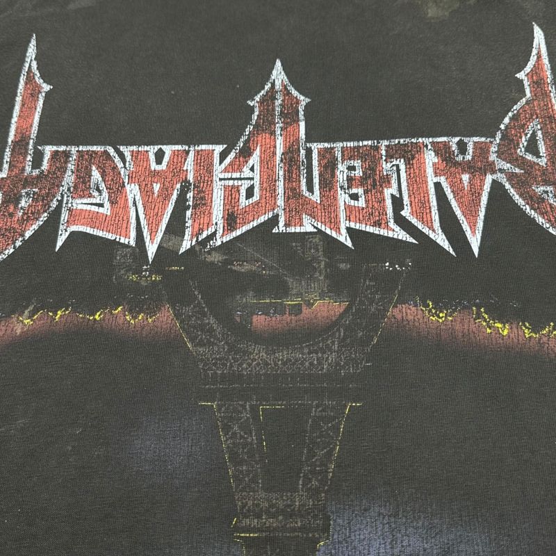 Balenciaga 23ss Paris Moon Upside Down Destroyed Print Oversize D T-Shirt 698811