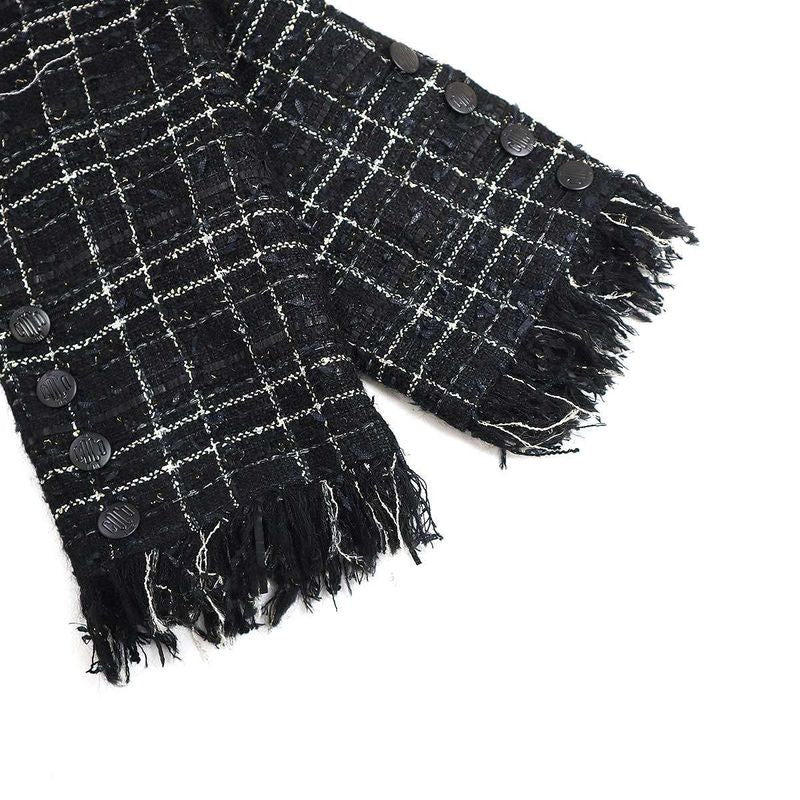 Chanel 2008 Cruise Tweed Jacket and Skirt Setup P32193v22147 P32374v22147 Black