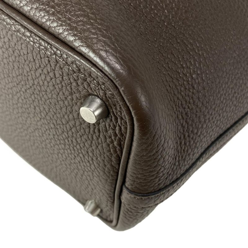 Hermes Handbag Picotin Lock PM Dark Brown Silver Hardware