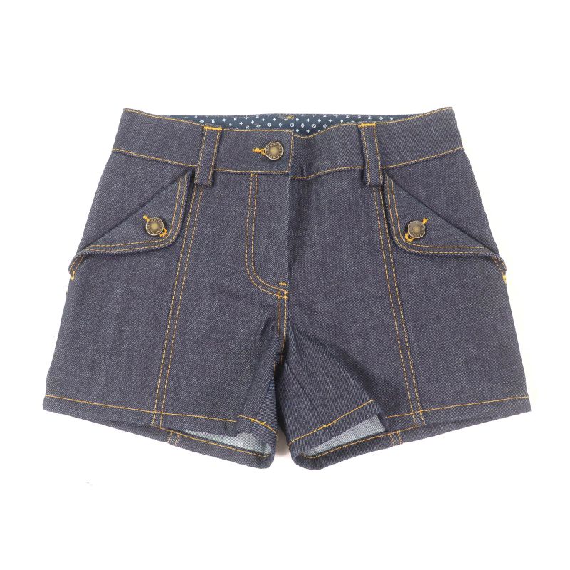 Louis Vuitton Leather Monogram With Logo Patch Flower Stitch Design Denim