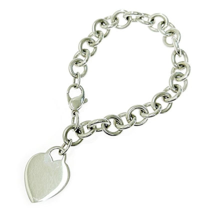 Tiffany & Co Tiffany & Co Silver Heart Tag Bracelet 34.5g 925 Engraved 342636