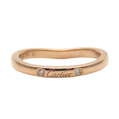 Cartier Ring - Ballerina 48 18K Pink Gold With Diamonds Approx 2.18g Pink Gold