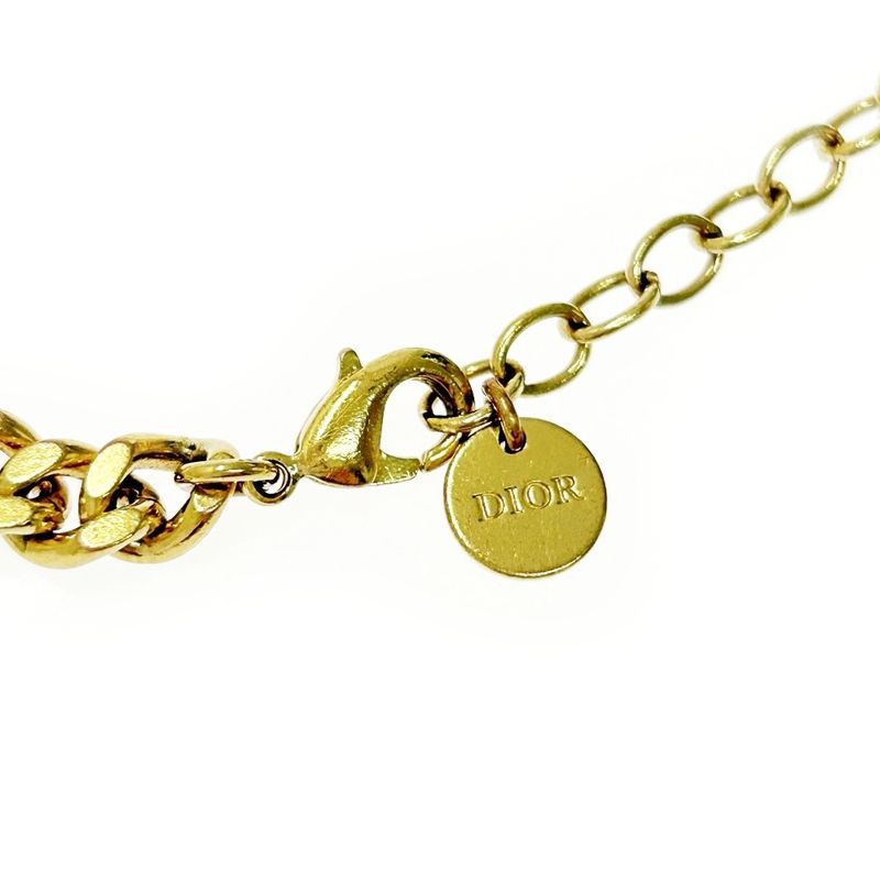 Christian Dior GP Rhinestone Dior Evolution Logo Bracelet Gold 368365 Bracelet