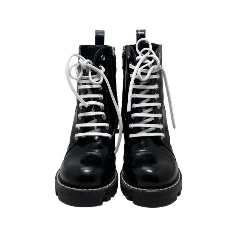 Louis Vuitton Star Trail Ankle Boots 35 1 2 Black White Logo Line Louis Vuitton