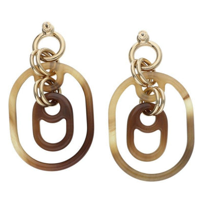 Hermes Ulidis GM Buffalo Horn And GP Earrings Women