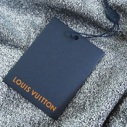 Louis Vuitton 23SS LV Logo Plate Pocket Design Lamé Knit Mini Skirt Silver XS