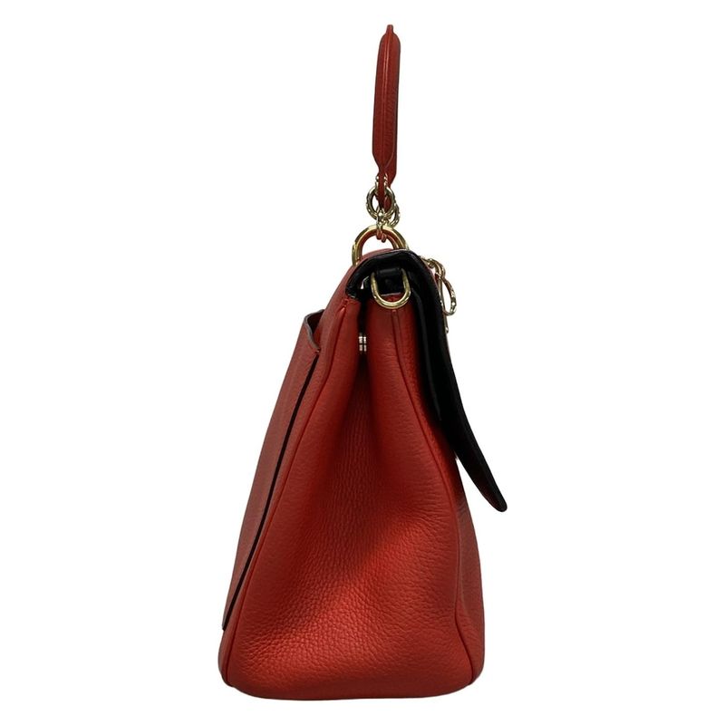 Dior/christian Dior Handbag Bedior Red Leather