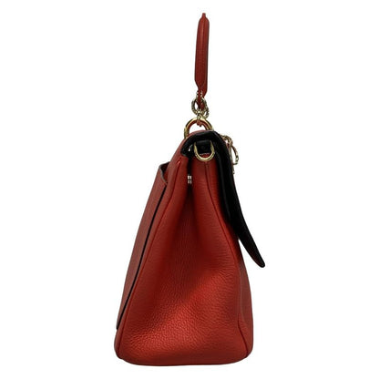 Dior/christian Dior Handbag Bedior Red Leather