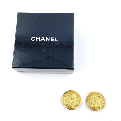 Chanel Alphabet Logo GP Gold Earrings