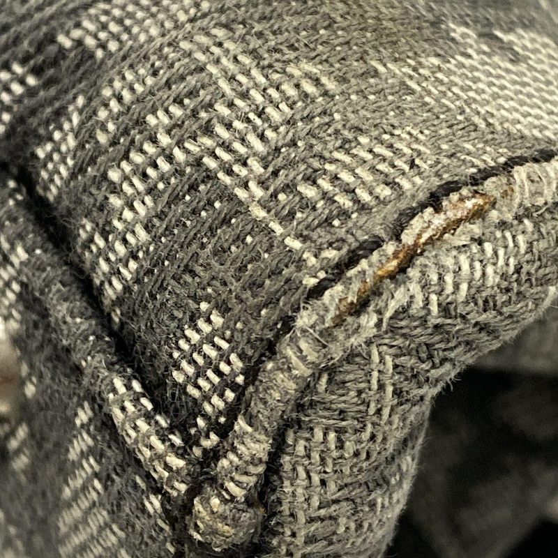 Dior/christian Dior Handbag Trotter Gray And Black Leather