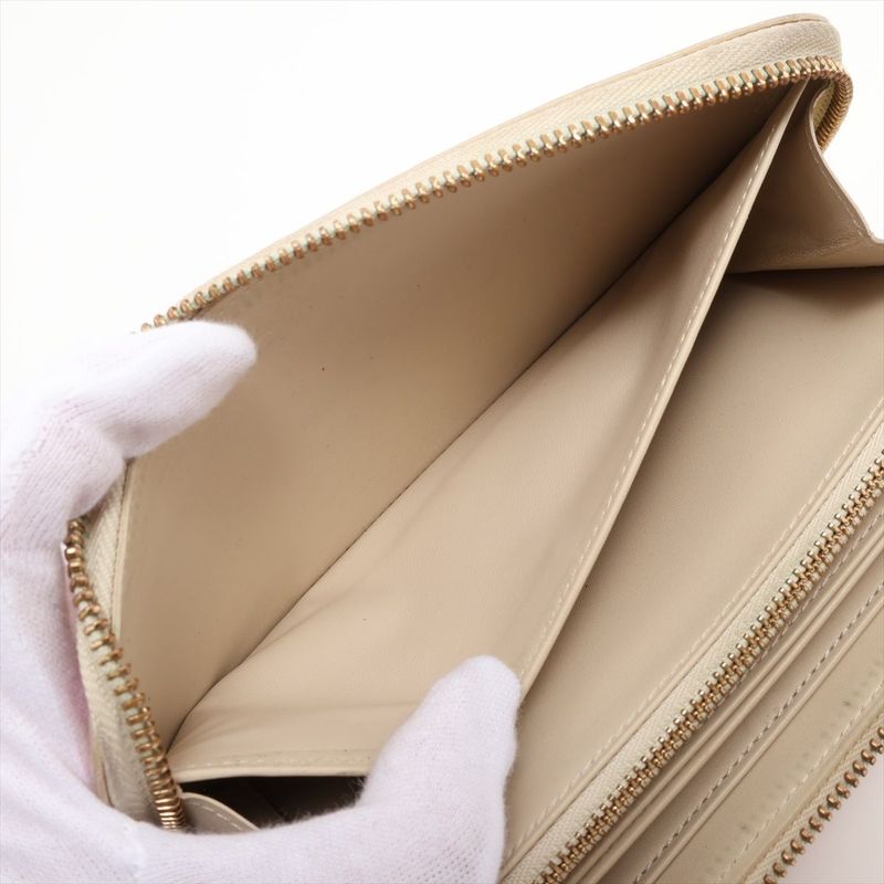 Louis Vuitton Vernis Zippy Wallet Leopard M91476 Bronze Colailles Made In Spain