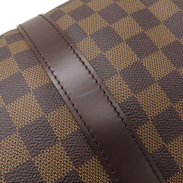 Louis Vuitton Boston Bag Keepall Bandouliere 55 Damier Canvas Damier Ebene Gold