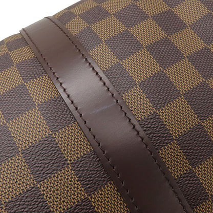 Louis Vuitton Boston Bag Keepall Bandouliere 55 Damier Canvas Damier Ebene Gold