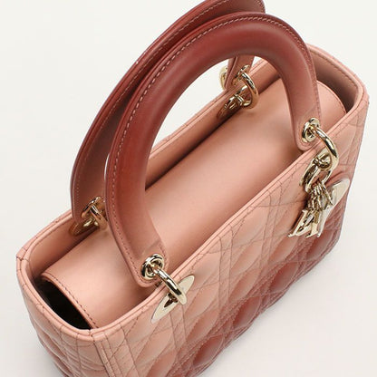 DIOR Medium Lady Dior Handbag Lambskin Ladies