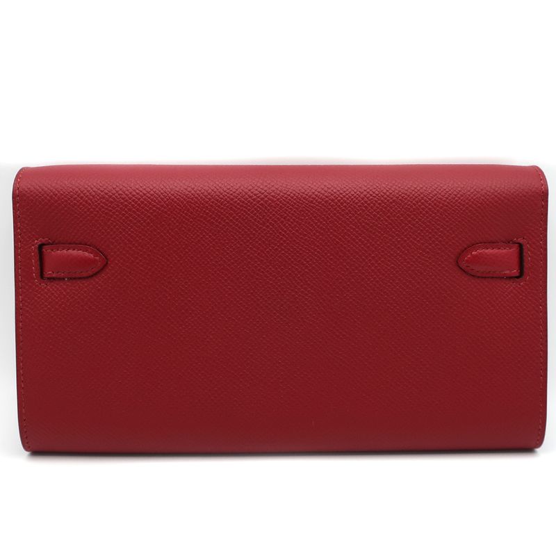 Hermes Kelly To-go- U Engraved Long Wallet Pouch Epson Bold- Gold