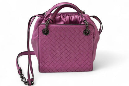 Bottega Veneta Handbag Shoulder Bag 2way Bottega Veneta Bag Drawstring Purple