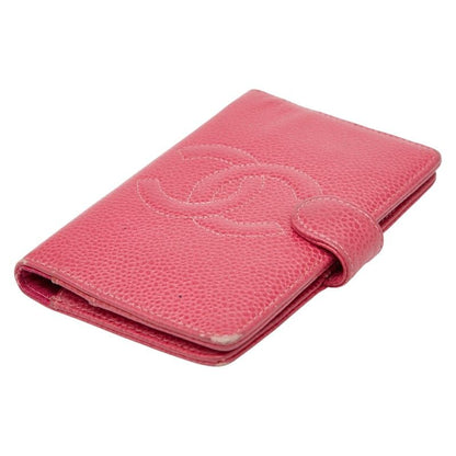 Chanel Coco Mark Notebook Cabas - 5 Hole Pink Caviar Skin Ladies Chanel