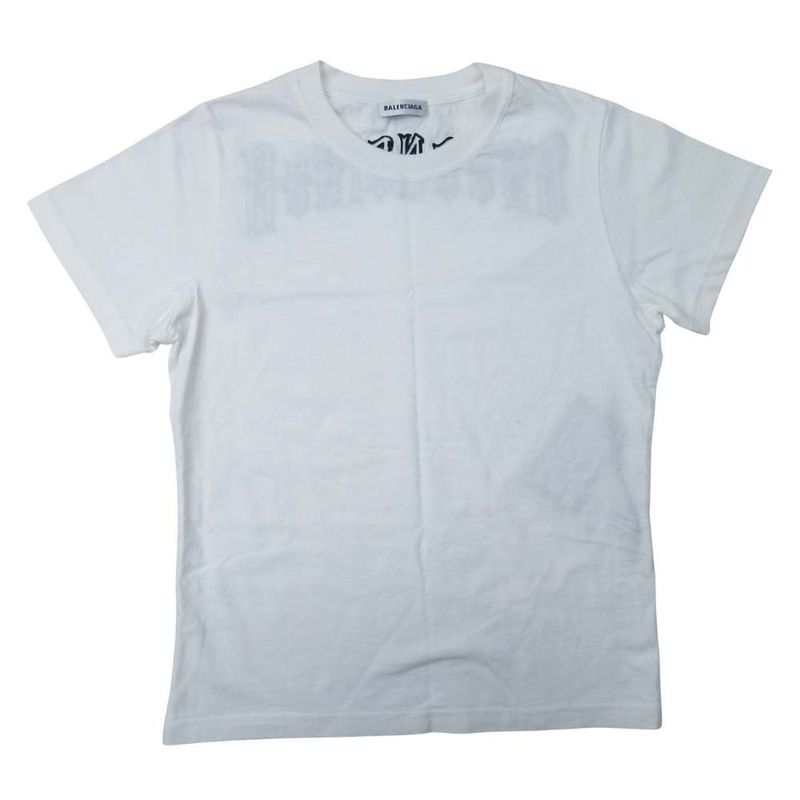 19ss Balenciaga Tattoo Logo T-Shirt Tattoo Logo Back Embroidery Short Sleeve