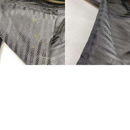 Prada Tote Handbag Gather Leather Black Vintage Ladies Men Fashion Gift