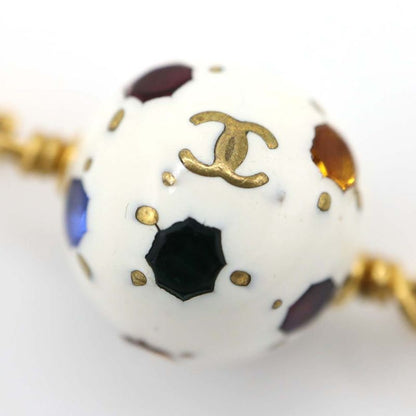 Chanel Bracelet Football Multi-stone Coco Mark Gold Color Accessories H18000