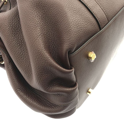 Celine - Abby Leather Tote Bag - Dark Brown - Women's