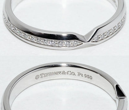 Tiffany & Co Ring Pt950 Diamond Nesting Narrow Band Ring Full Circle
