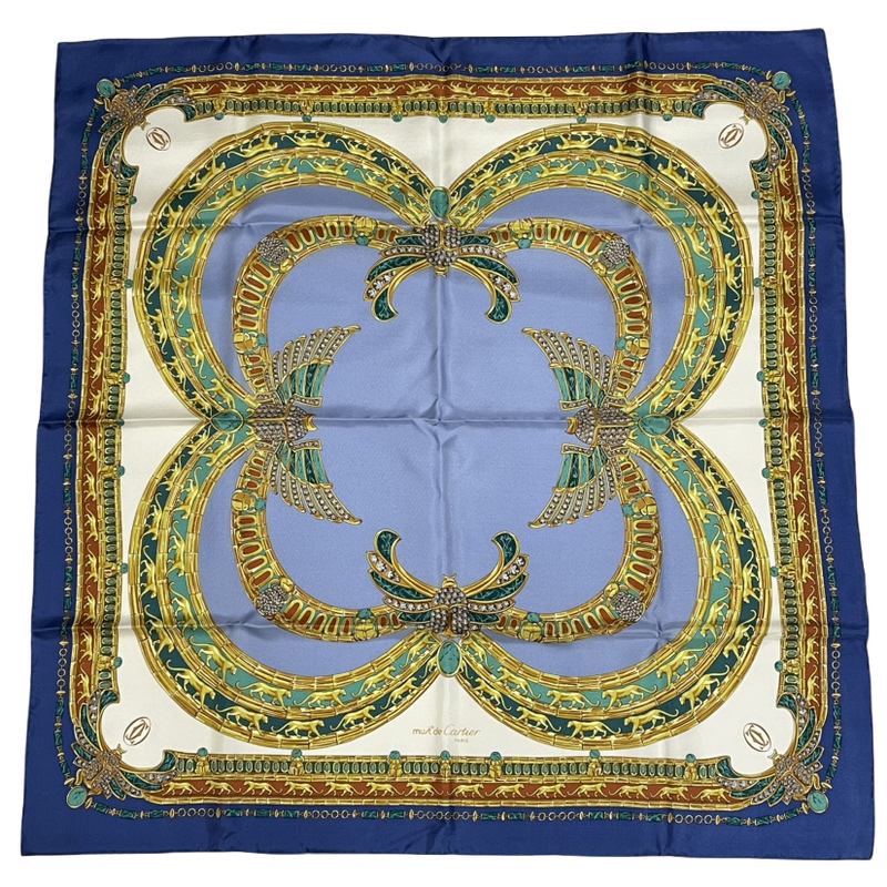 Cartier Scarf Silk Blue