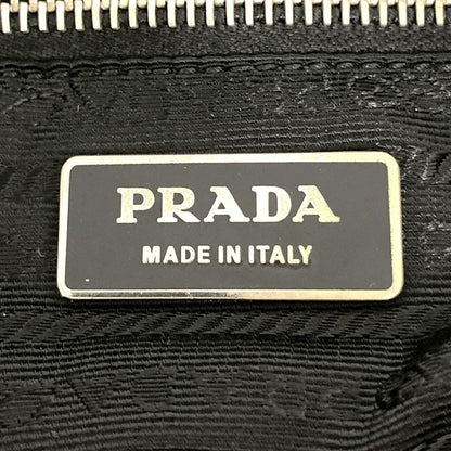 Prada Tote Handbag Black Nylon Tessuto Women Men Fashion Vintage