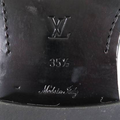 Louis Vuitton Connelly Line Logoed Square Toe Leather Coin Loafer Black