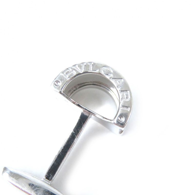 Bvlgari Bzero1 Logo Engraved Cufflinks Button Cufflinks Sv925 Silver Gentlemen's